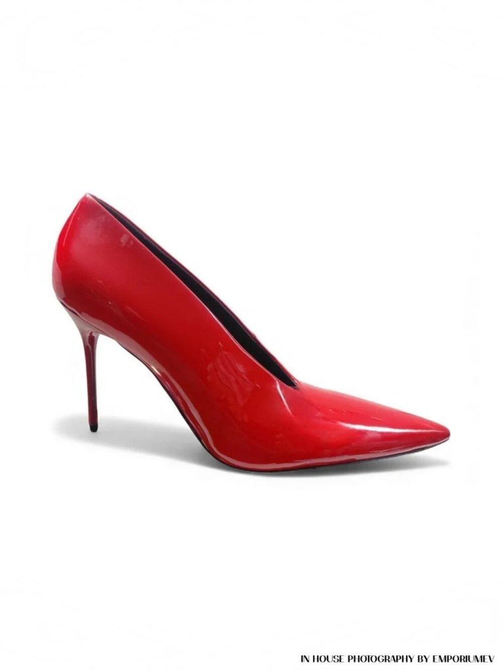 Balmain Clara Red Patent Womens 95mm Original Leather Pumps -US 7-(0567 917)NWB